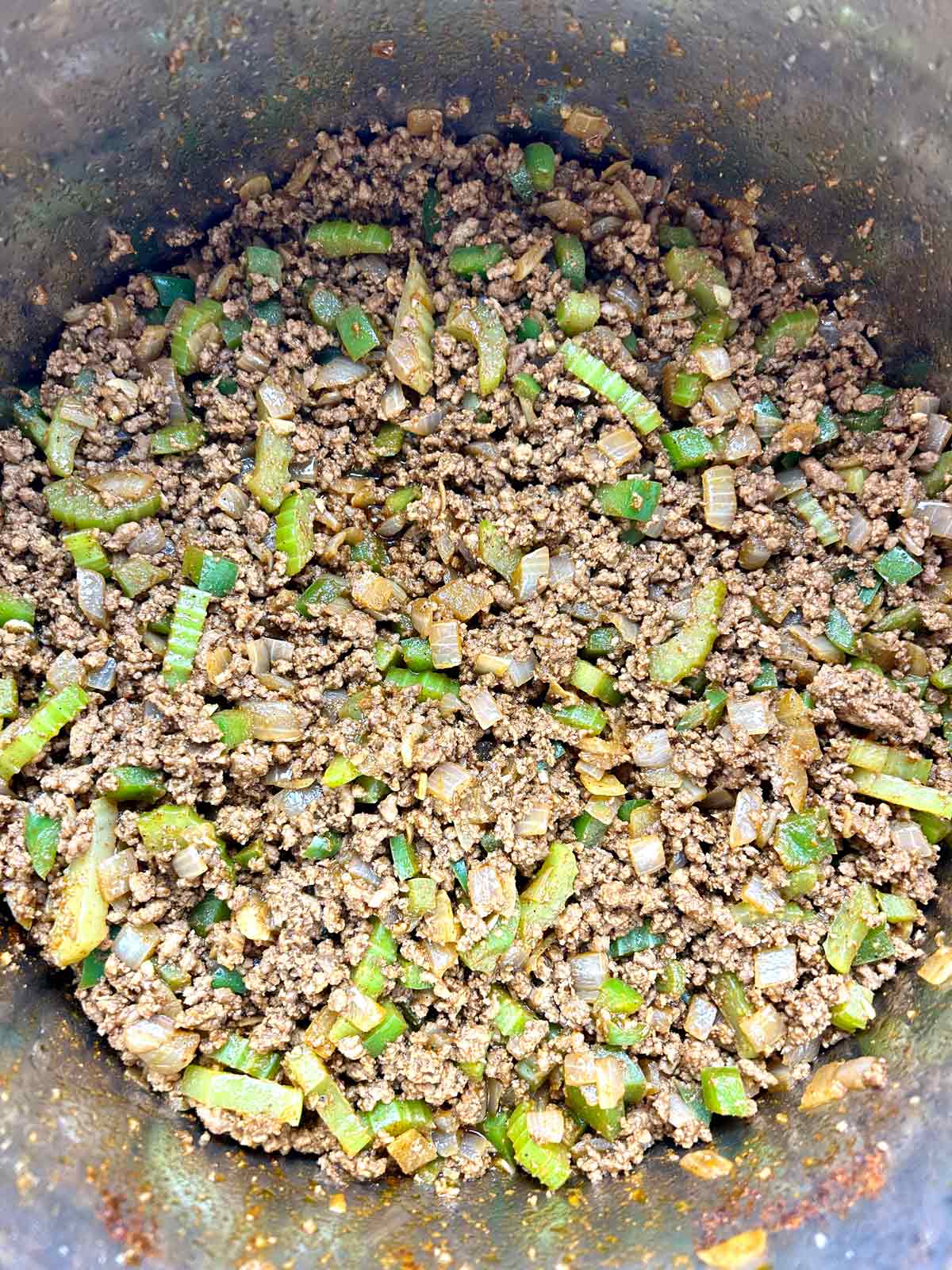 sautéing ground beef with spices