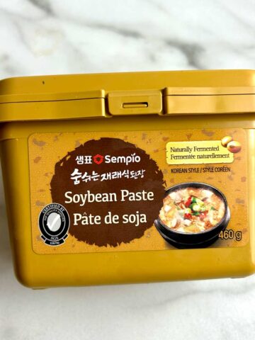 container of doenjang (soybean paste)