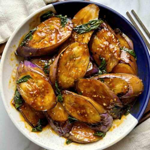 Thai Basil Eggplant Stir Fry