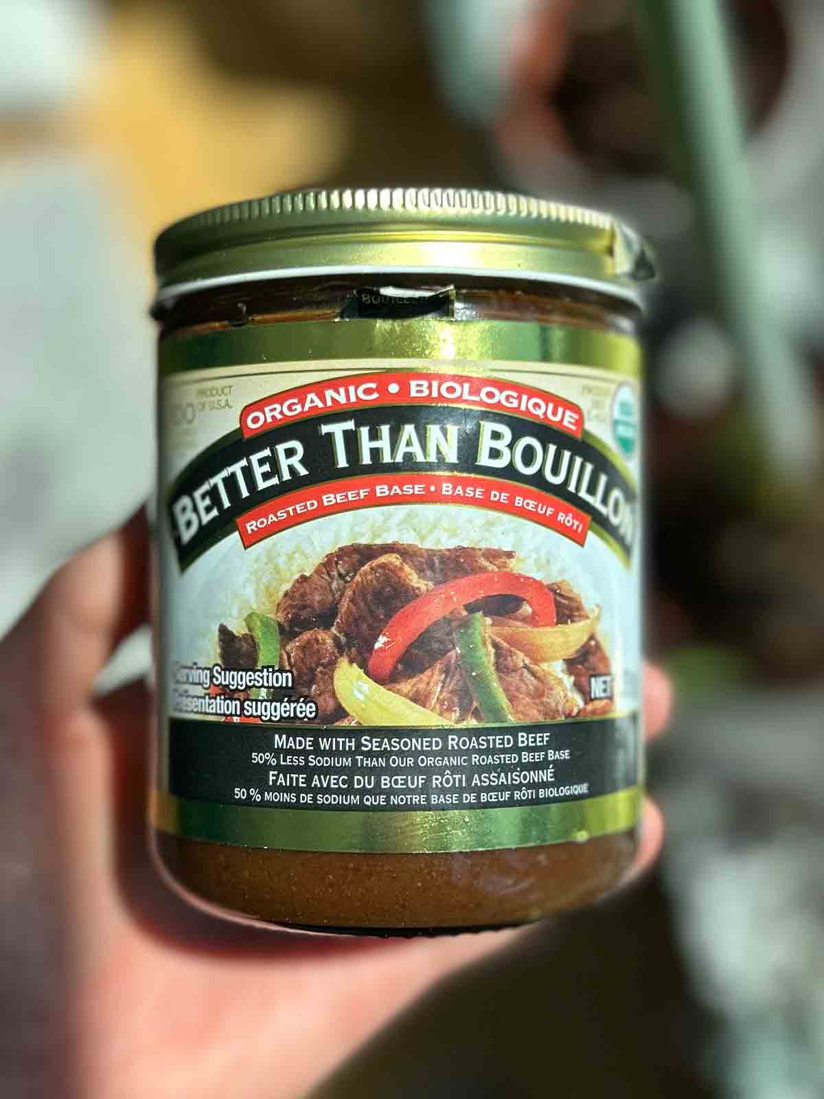 jar of Better than Bouillon Roasted Beef Base.