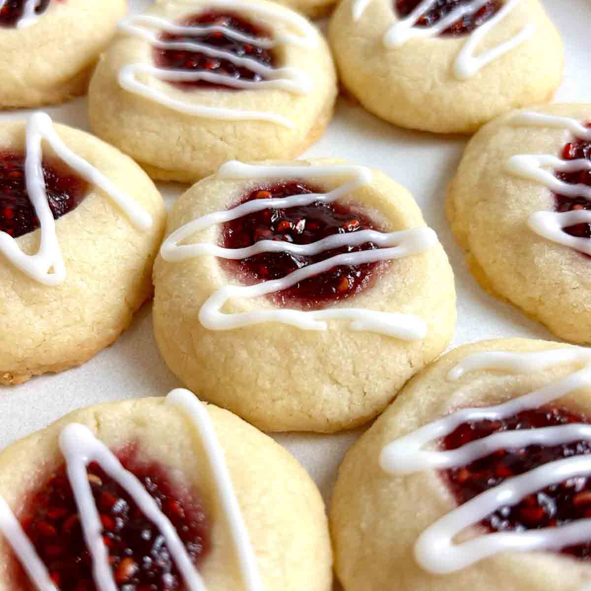 Raspberry Thumbprint Cookies