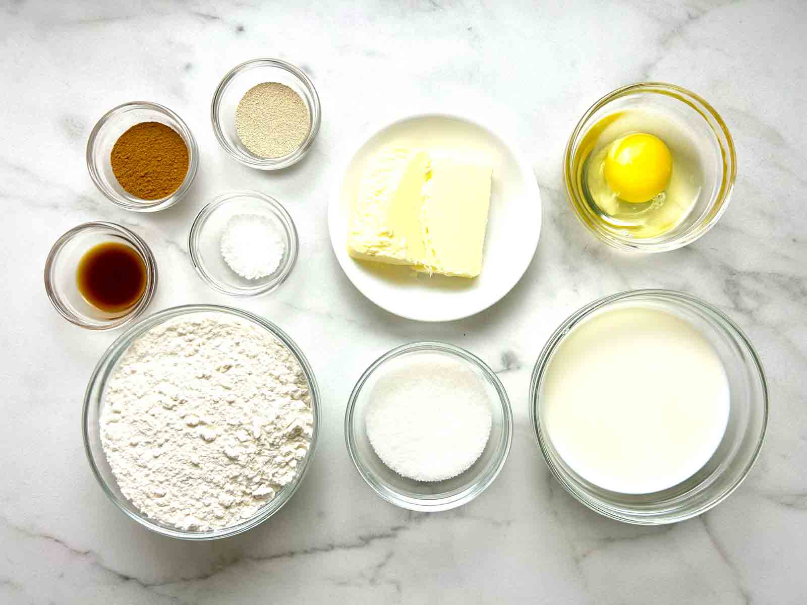 ingredients prepped in bowls.