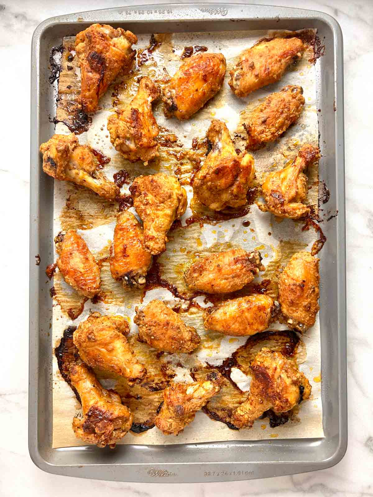 chicken wings after baking.