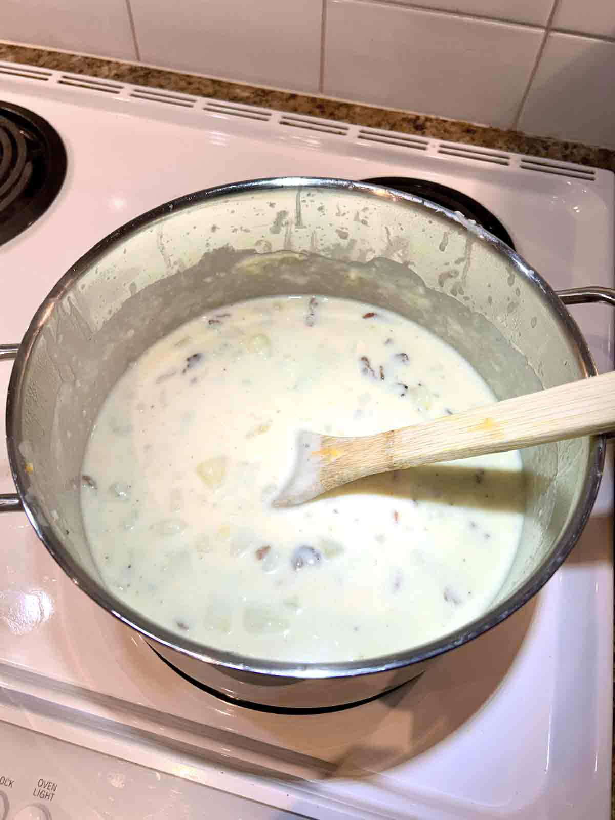 add sour cream and cheese.