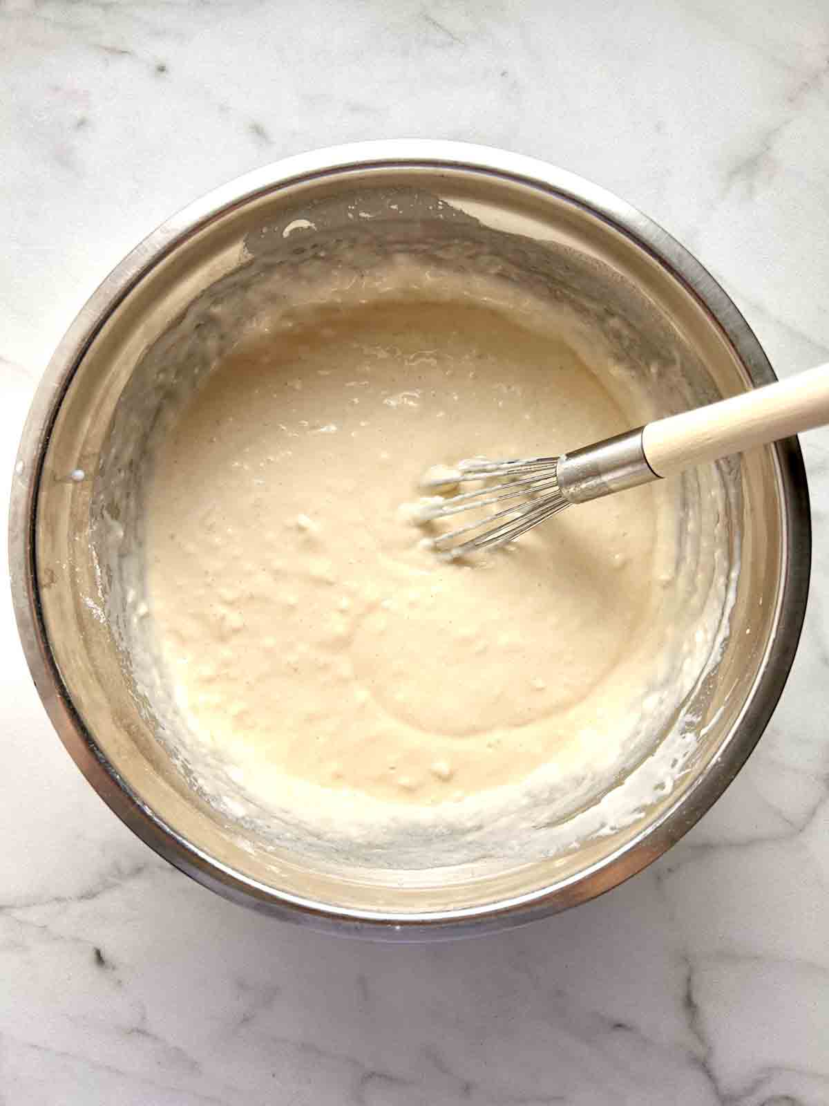 batter in bowl.