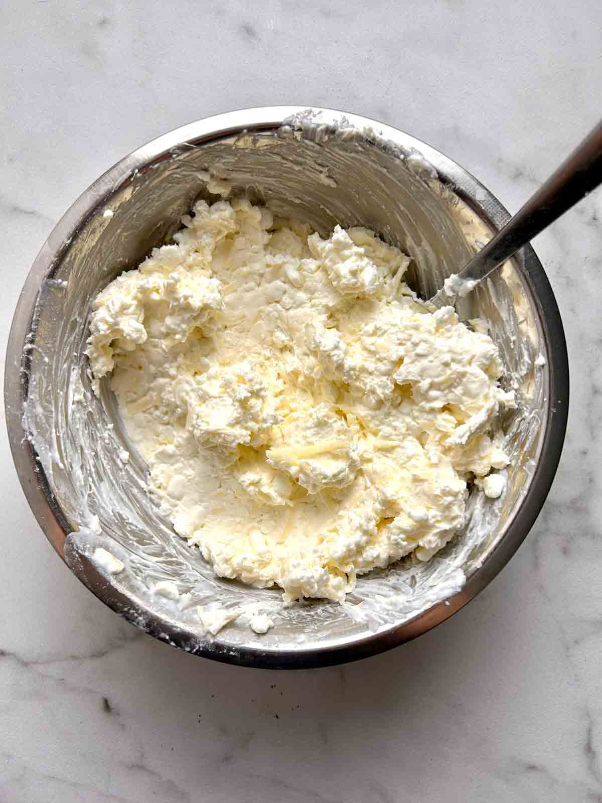 cheese mixture in bowl.