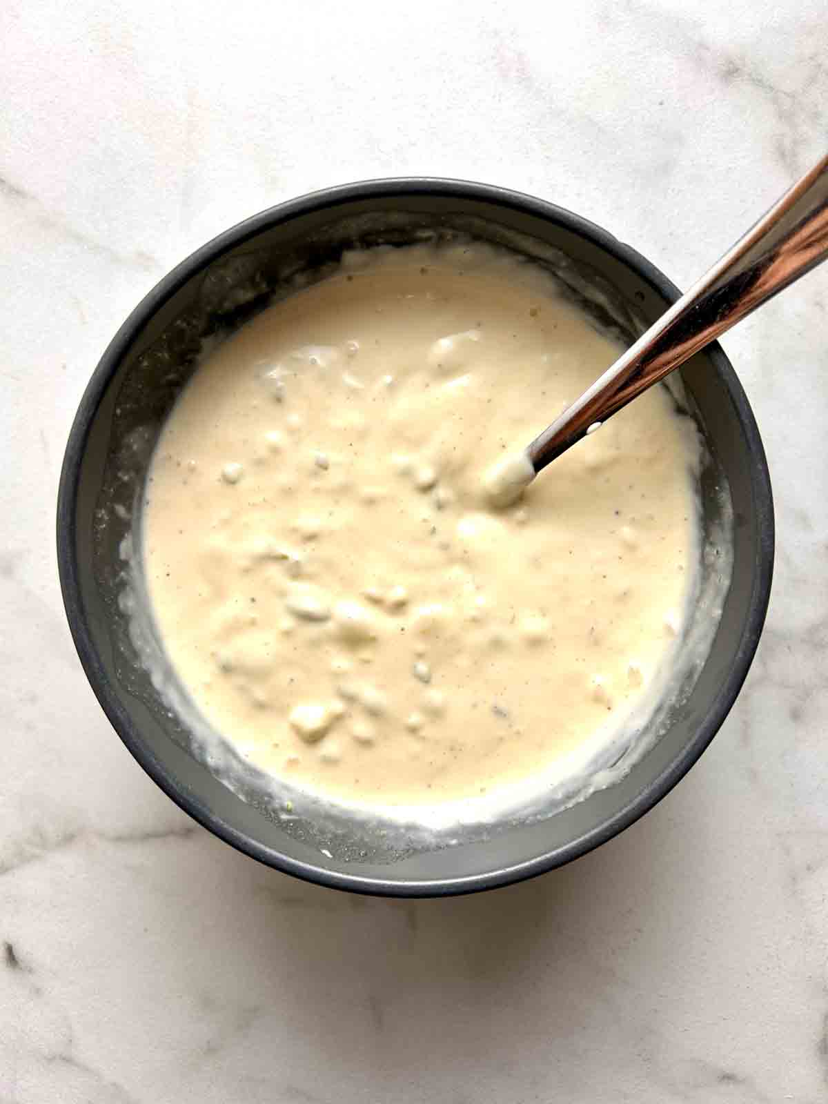 sauce ingredients mixed in bowl.