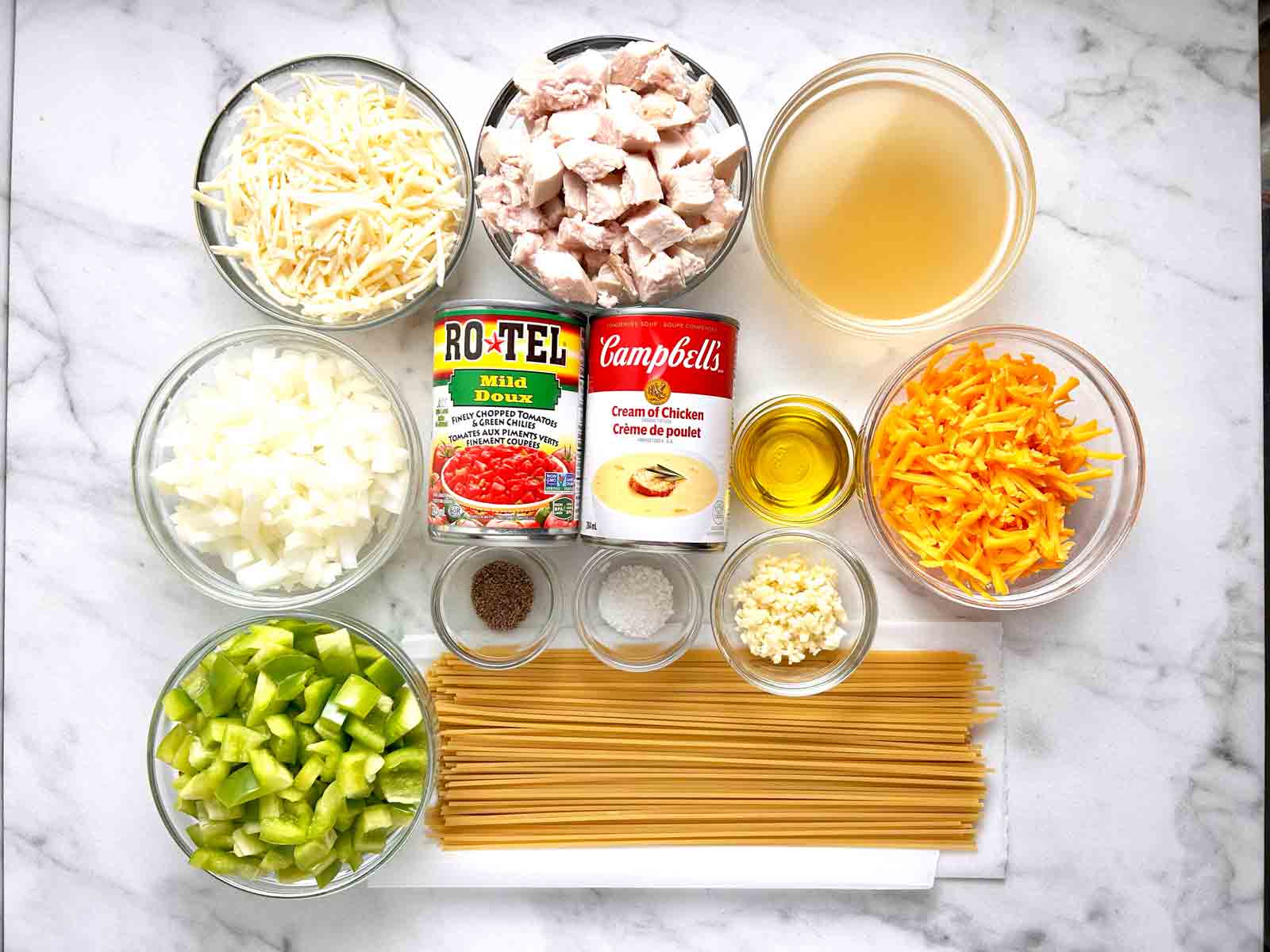 ingredients prepped in bowls.