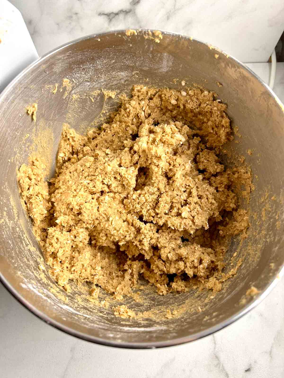 oats stirred into cookie dough.