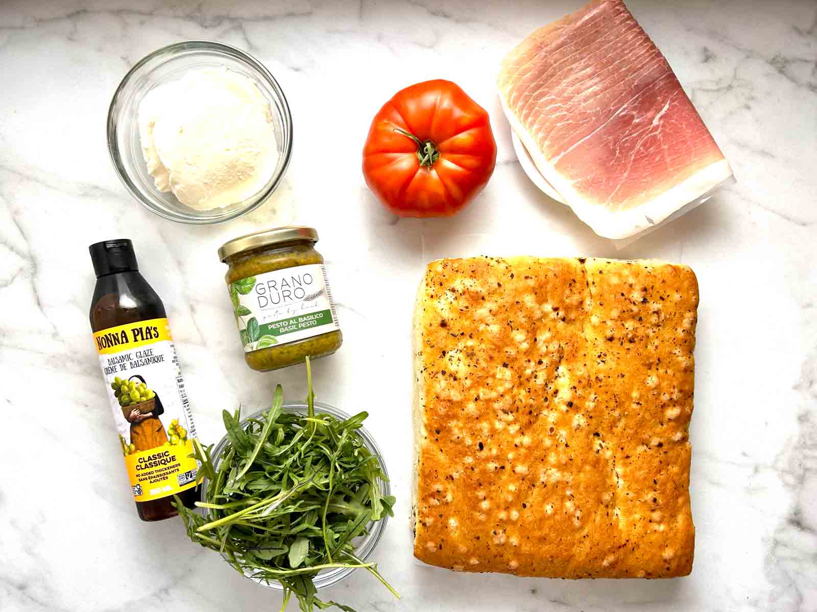 required ingredients laid out.