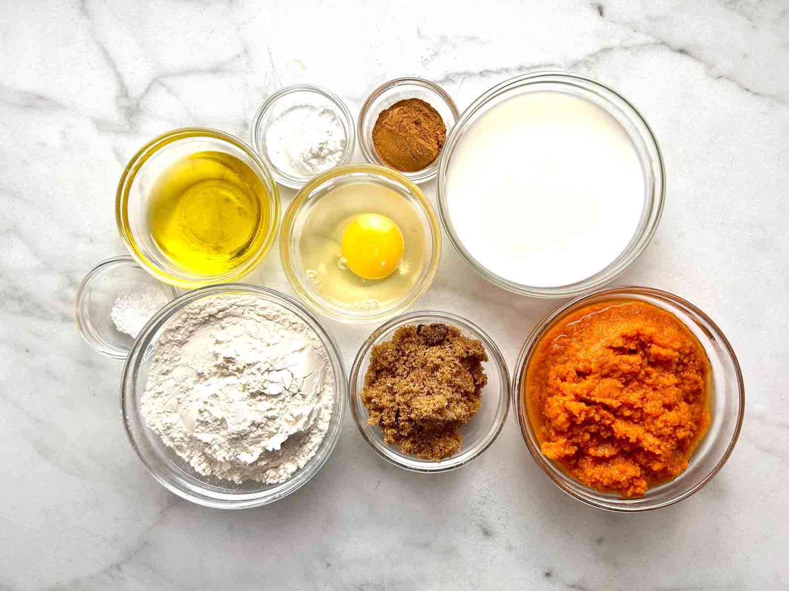 ingredients prepped in bowls.
