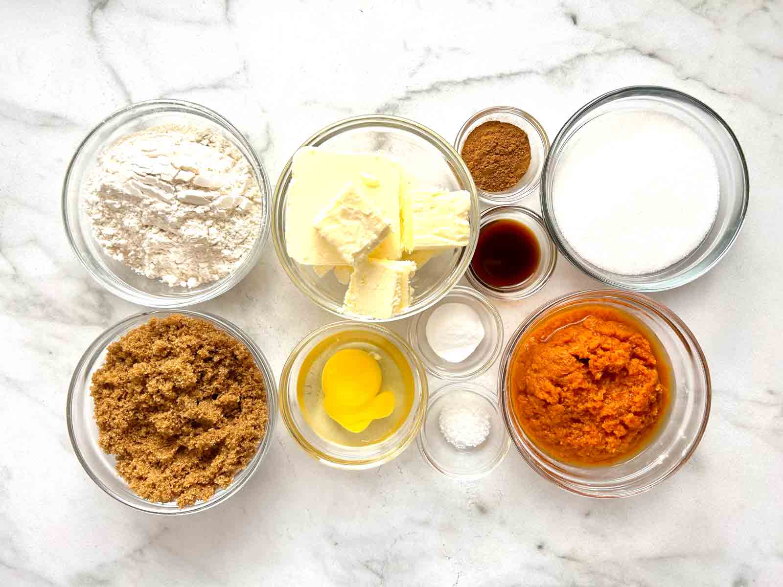 ingredients prepped in bowls.