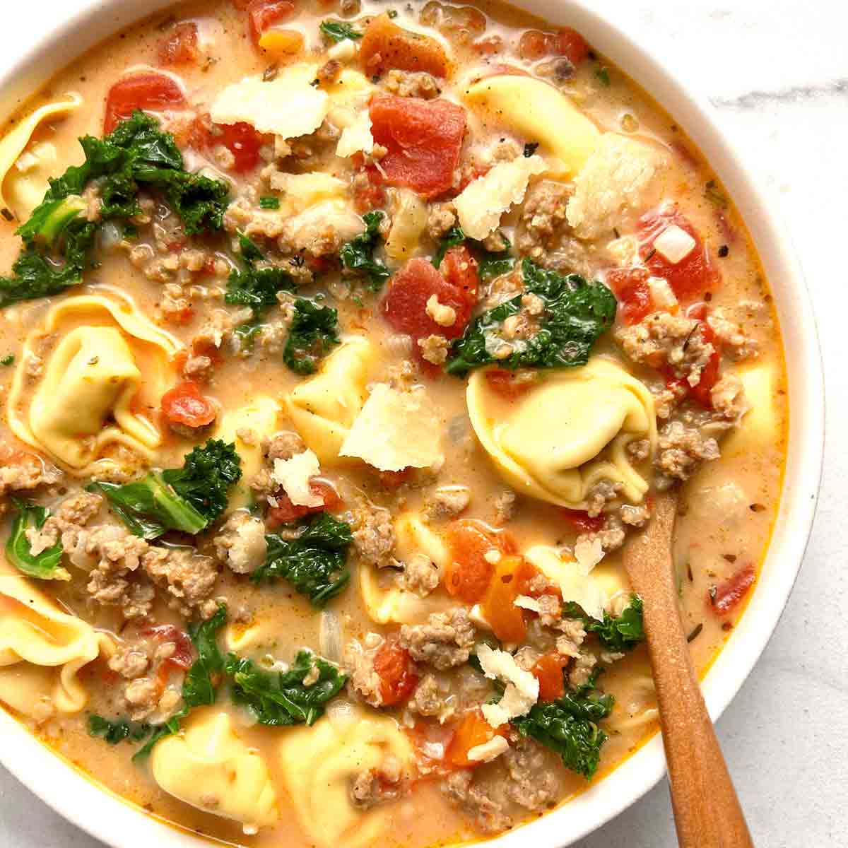 Sausage and Tortellini Soup