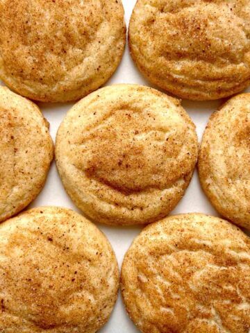 close up of snickerdoodles.