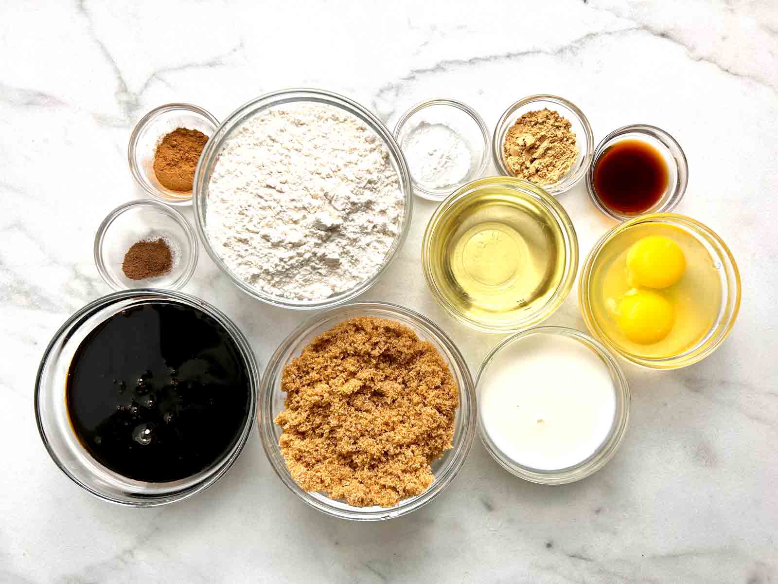 ingredients prepped in bowls.
