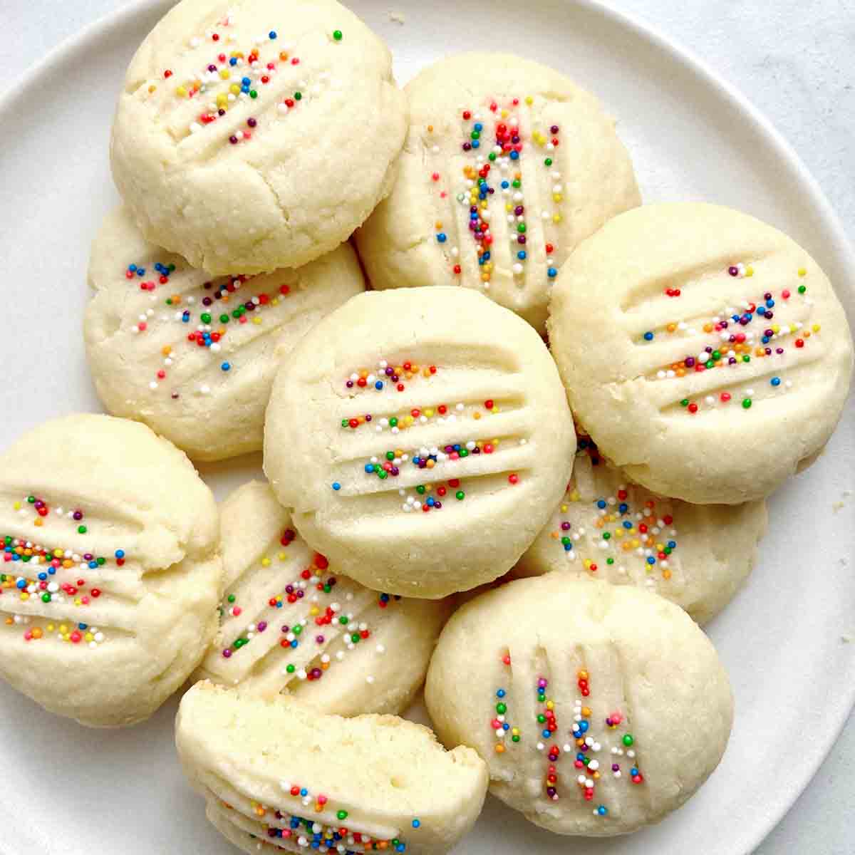 Whipped Shortbread Cookies