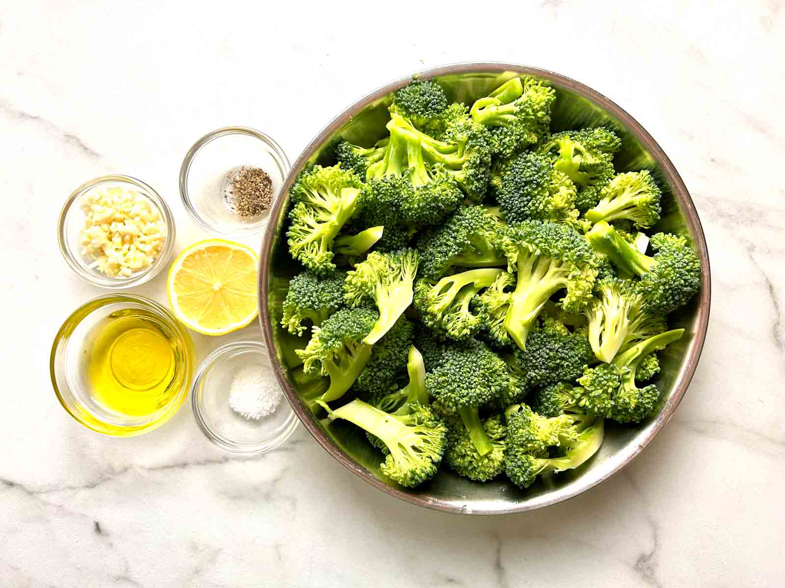ingredients prepped in bowls.