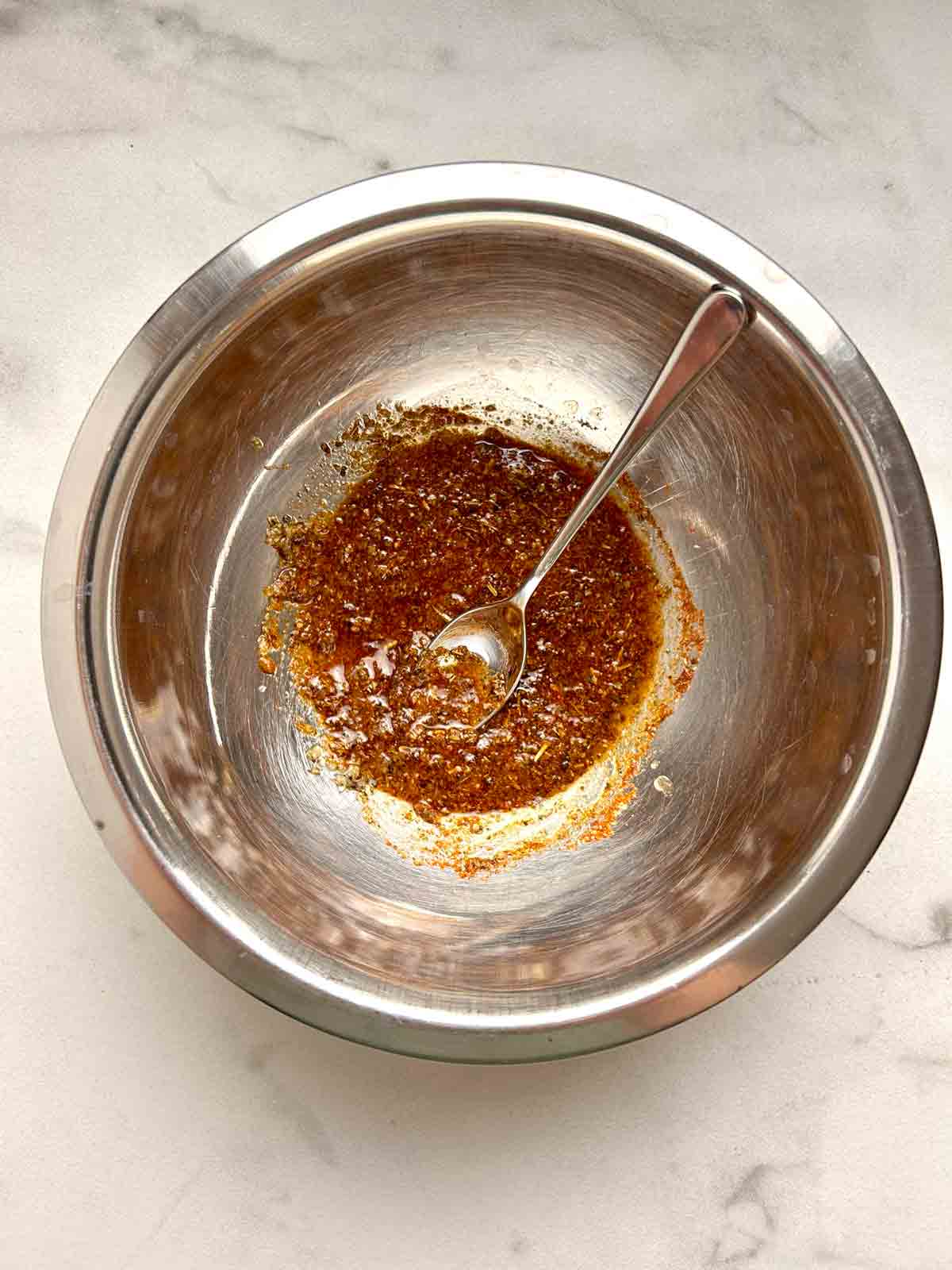 spice rub mixed in bowl.