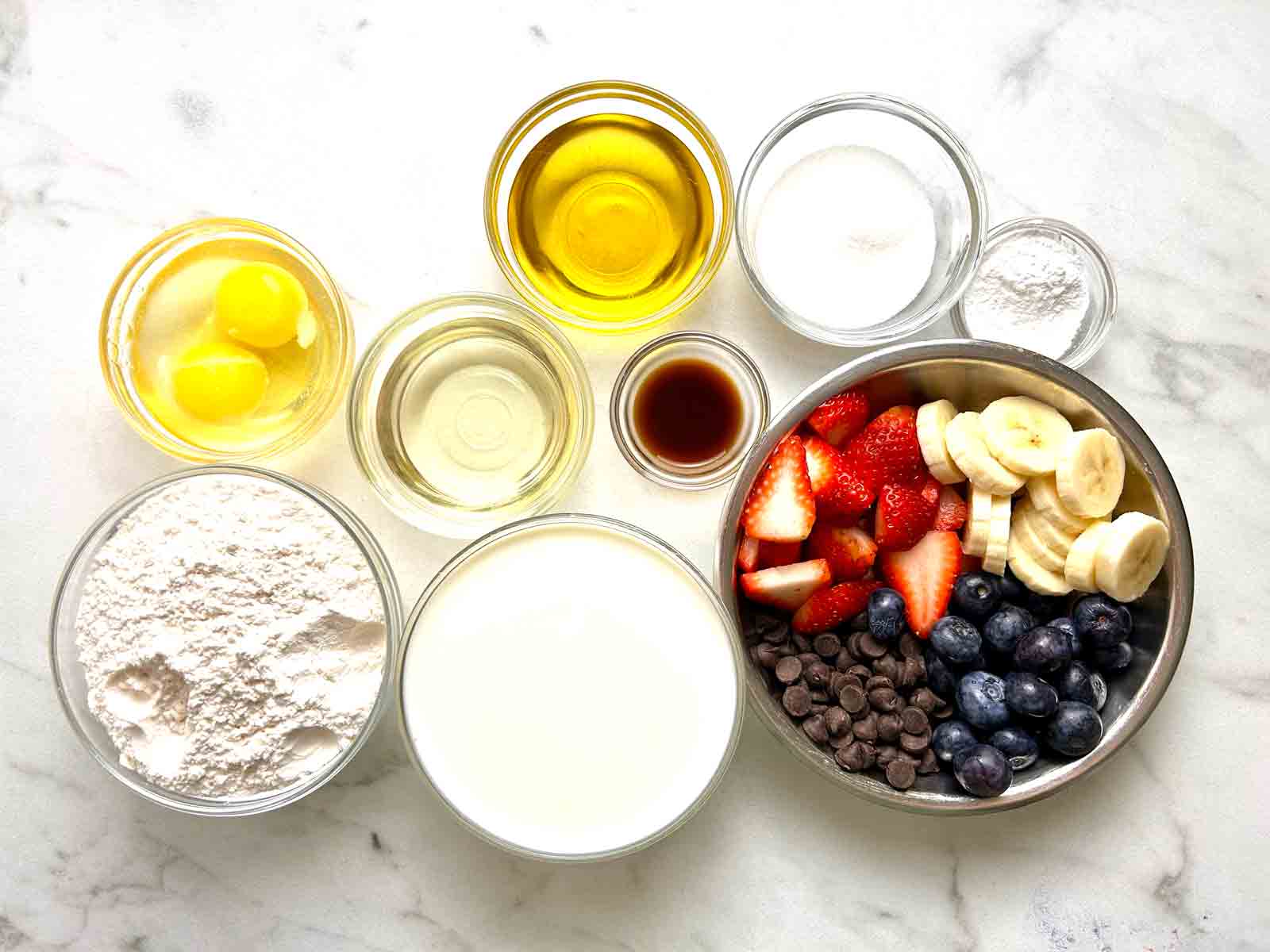 ingredients prepped in bowls.