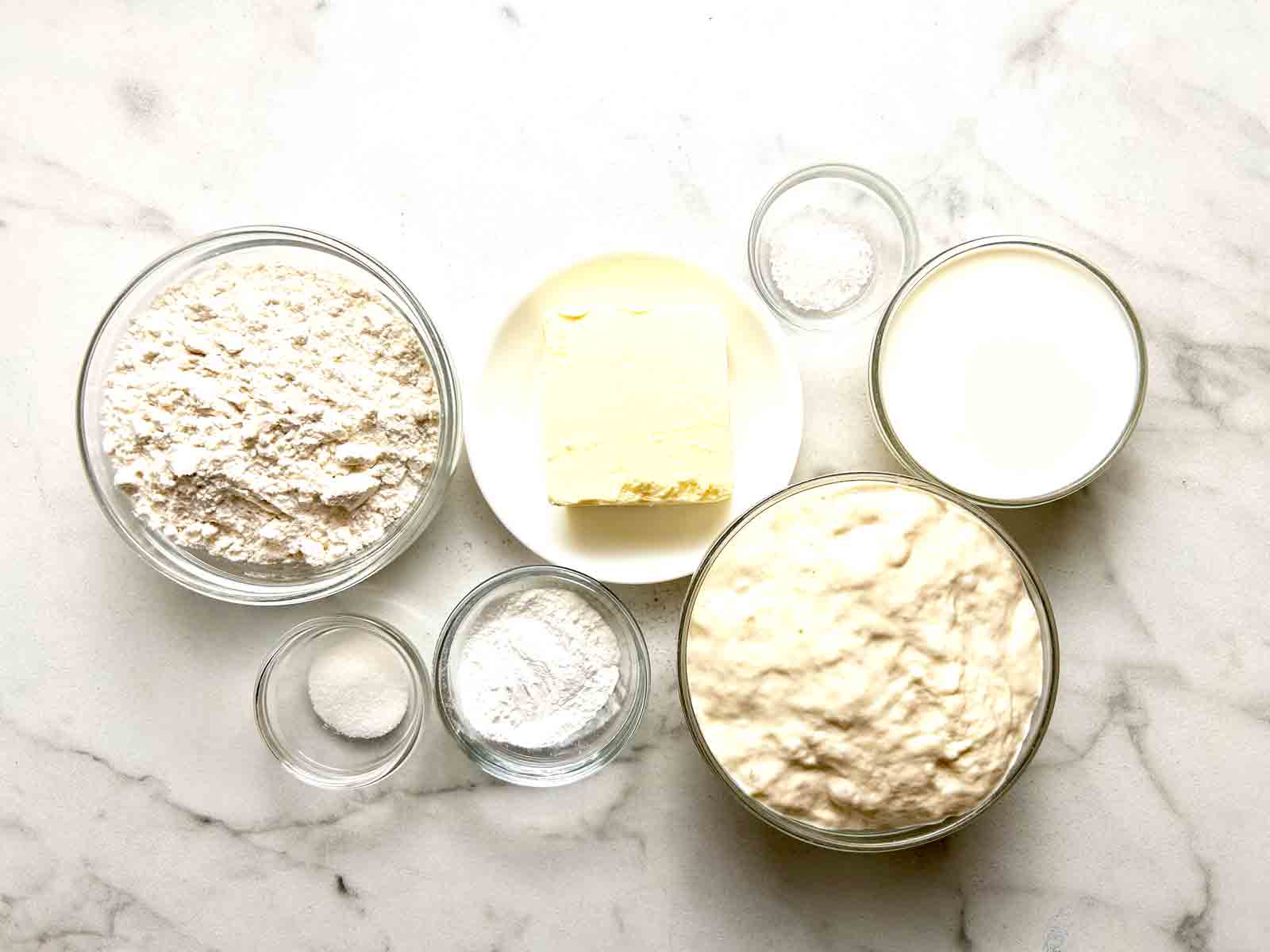 ingredients prepped in bowls.