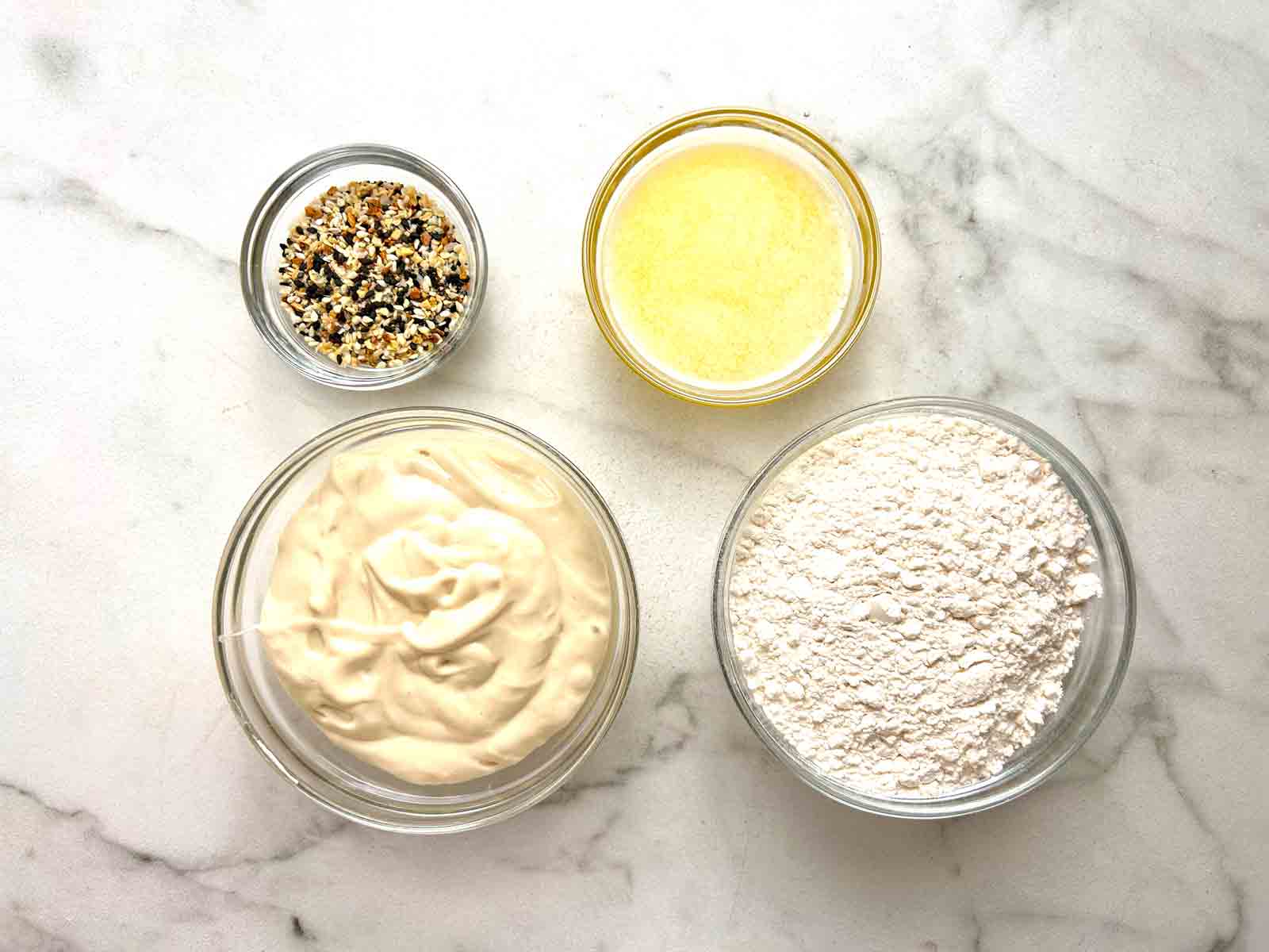 ingredients prepped in bowls.