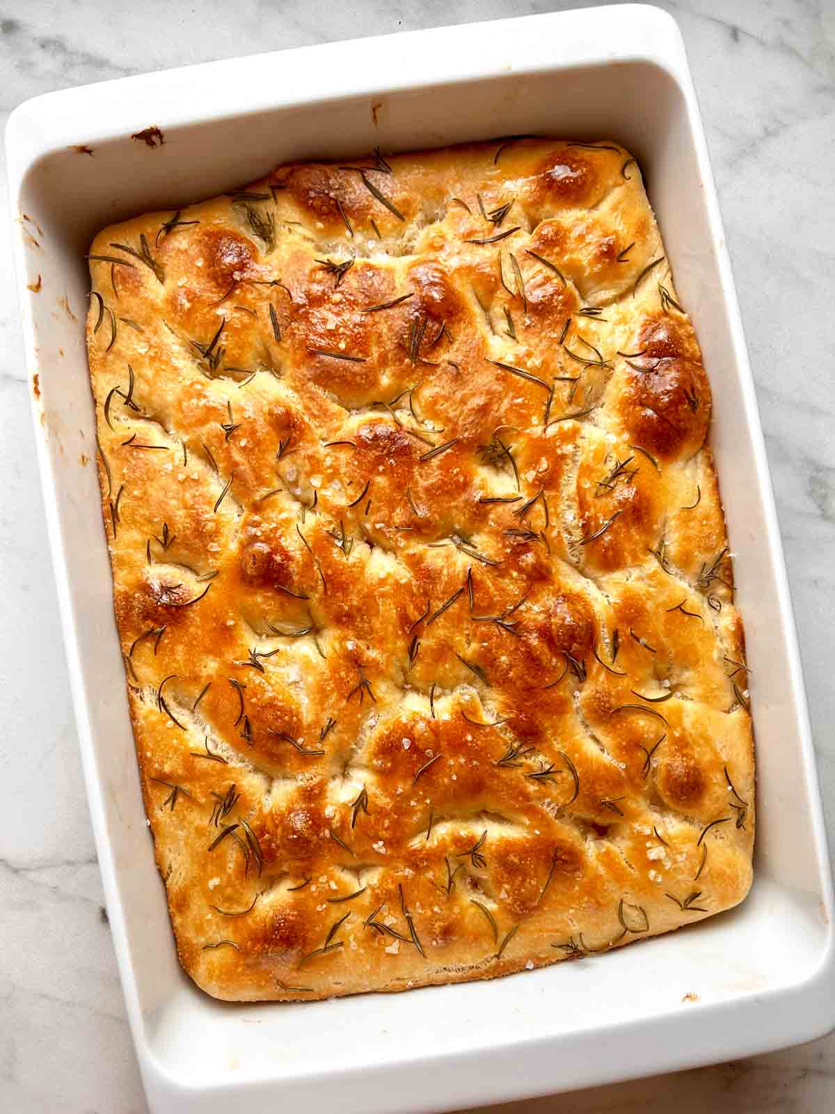 focaccia after baking.