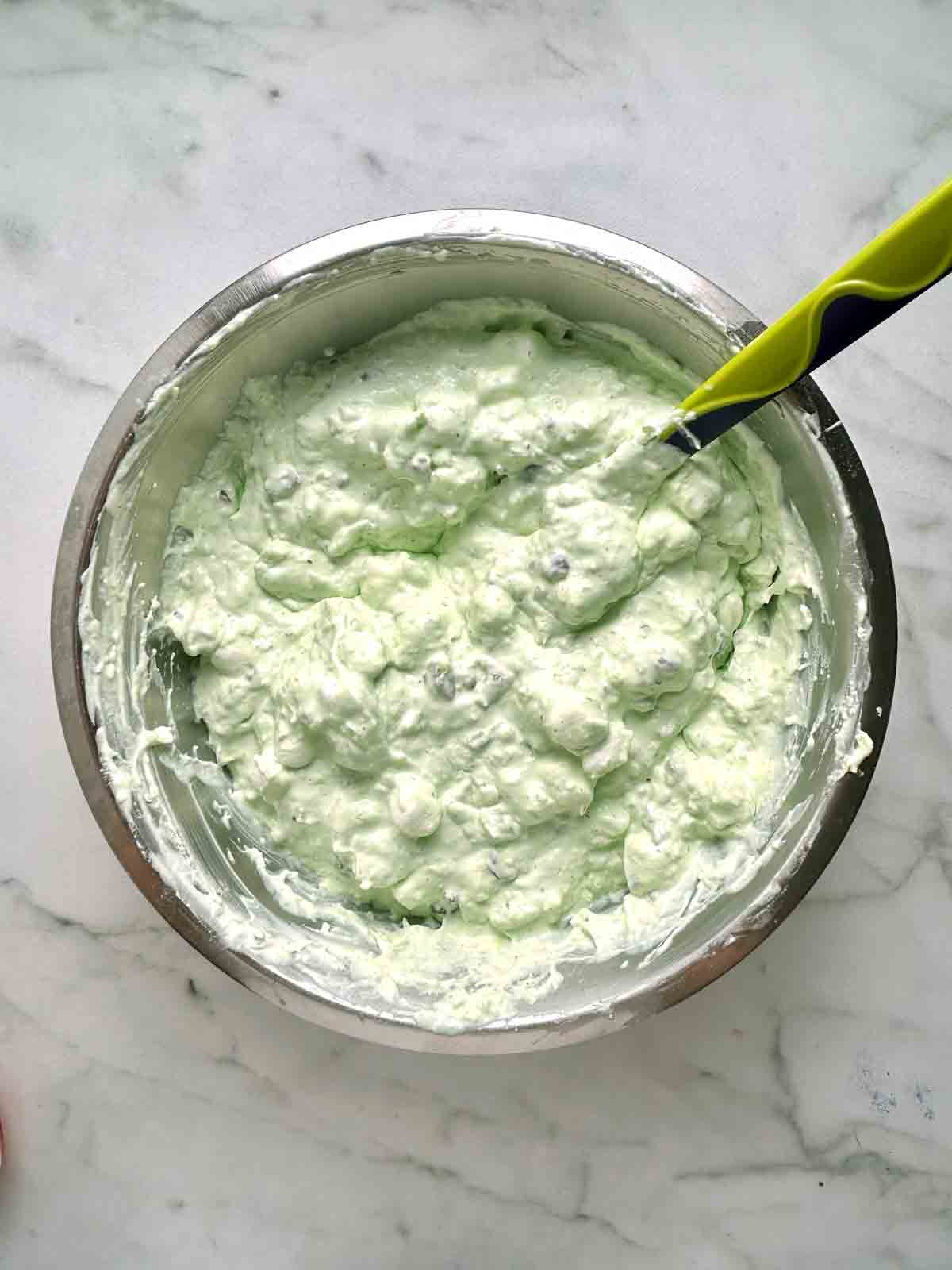 Cool Whip folded into mixture.