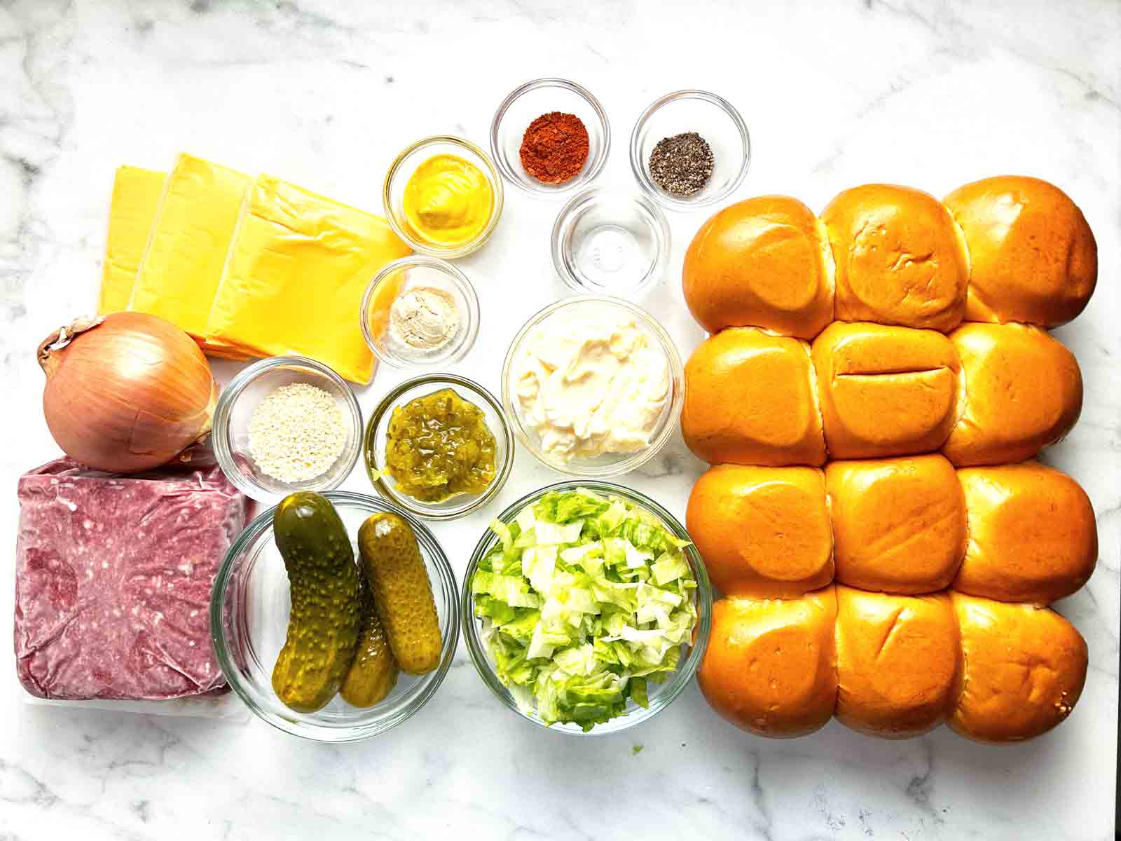 ingredients prepped in bowls.
