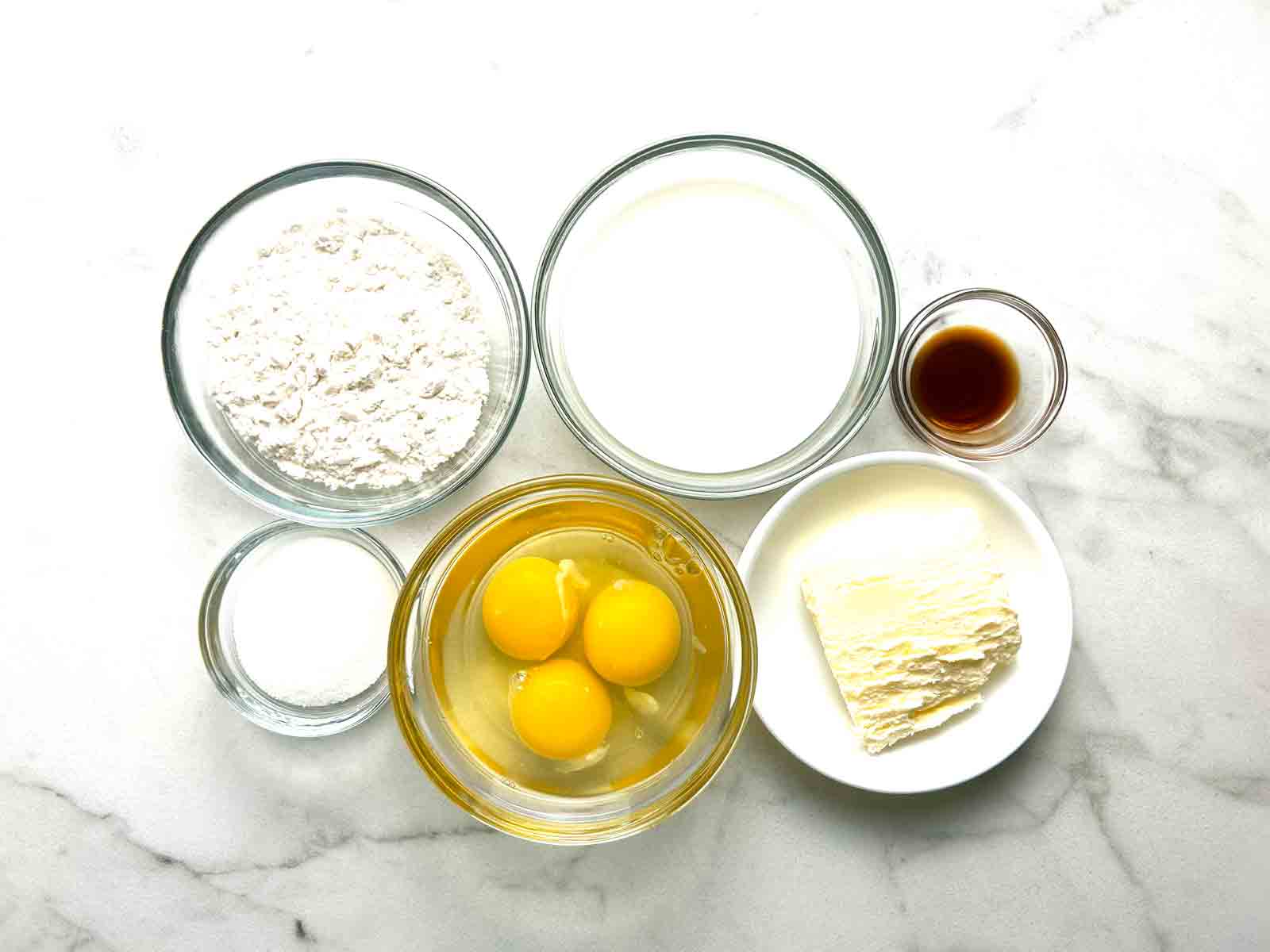 ingredients prepped in bowls.