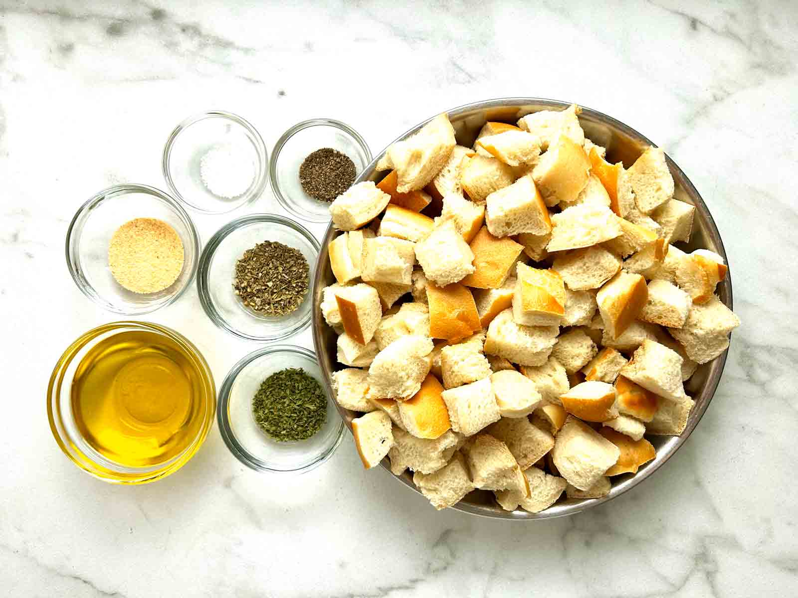 ingredients prepped in bowls.