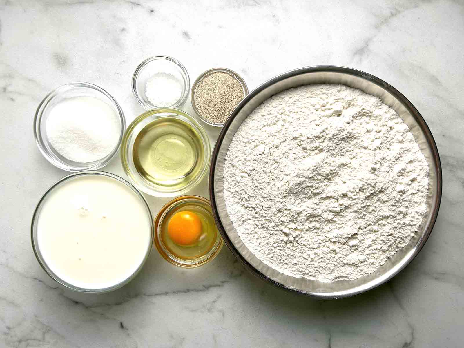 ingredients prepped in bowls.