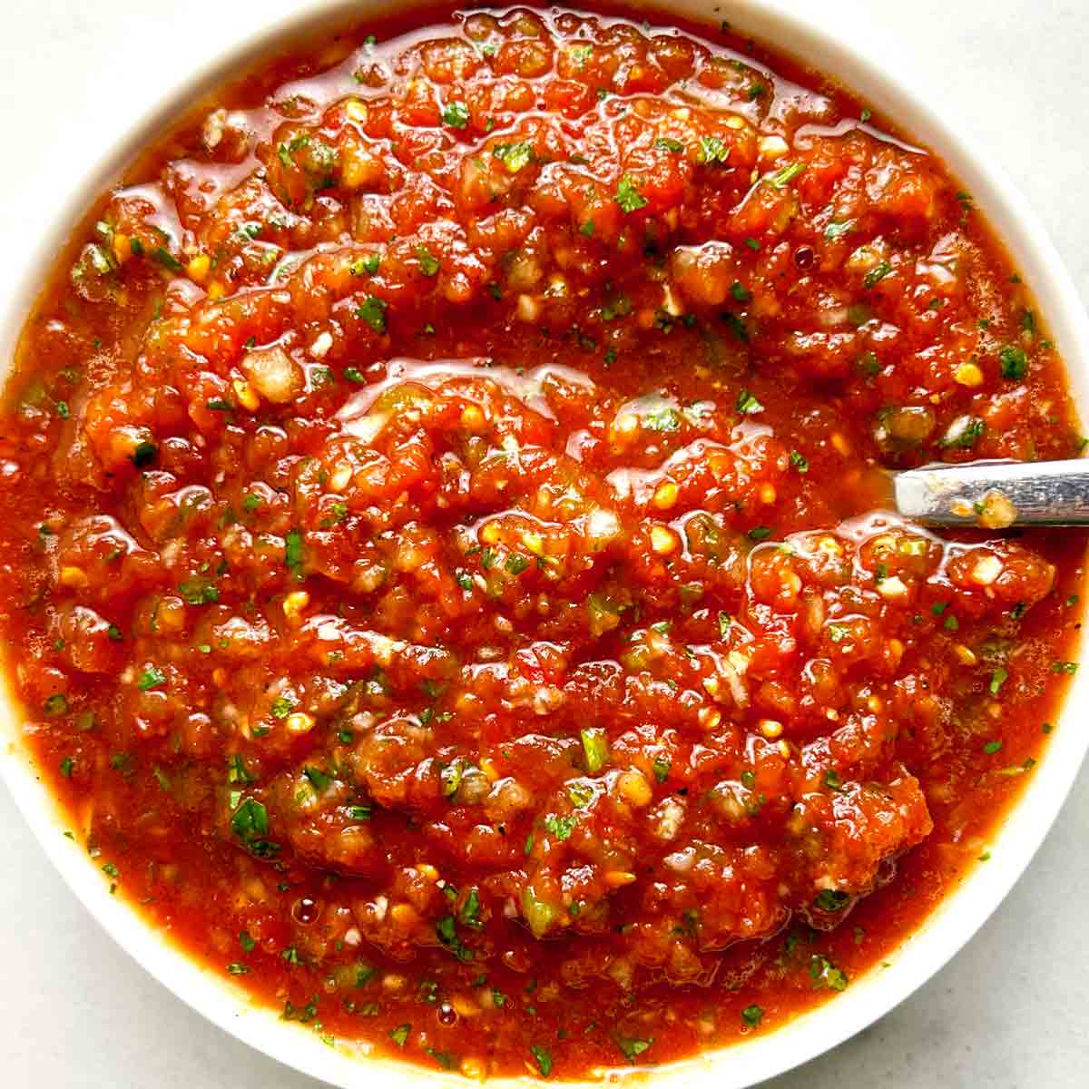Salsa with Canned Tomatoes