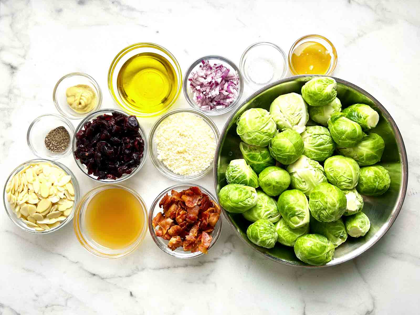 ingredients prepped in bowls.
