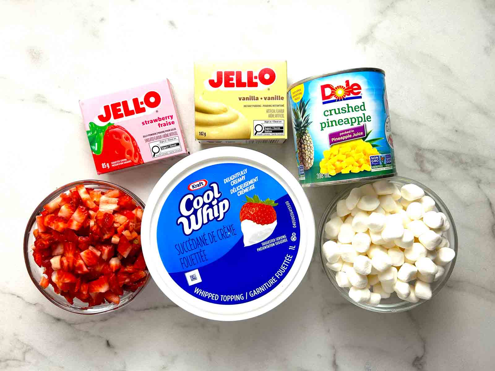 ingredients prepped in bowls.