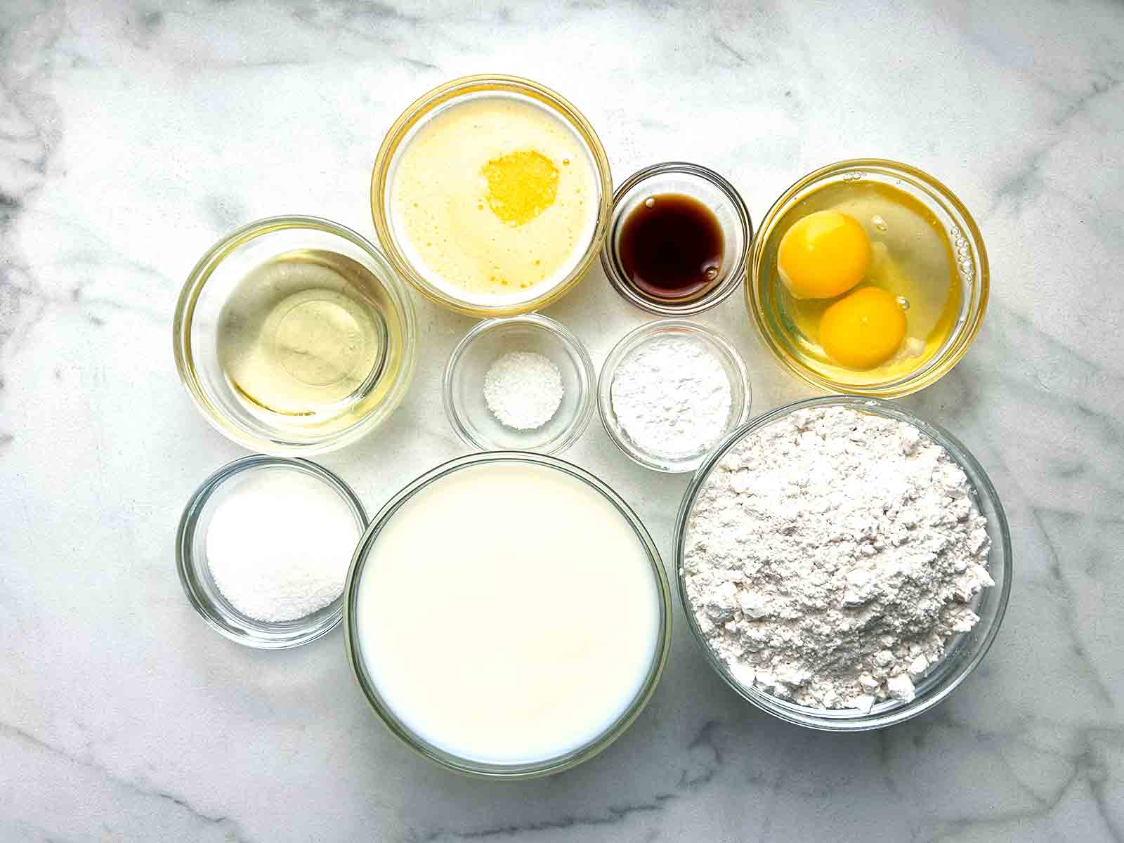 ingredients prepped in bowls.