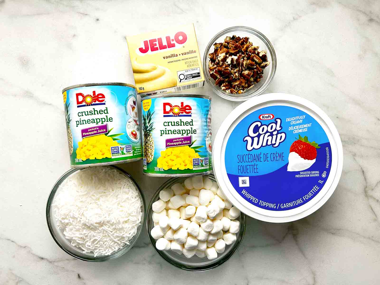 ingredients prepped in bowls.