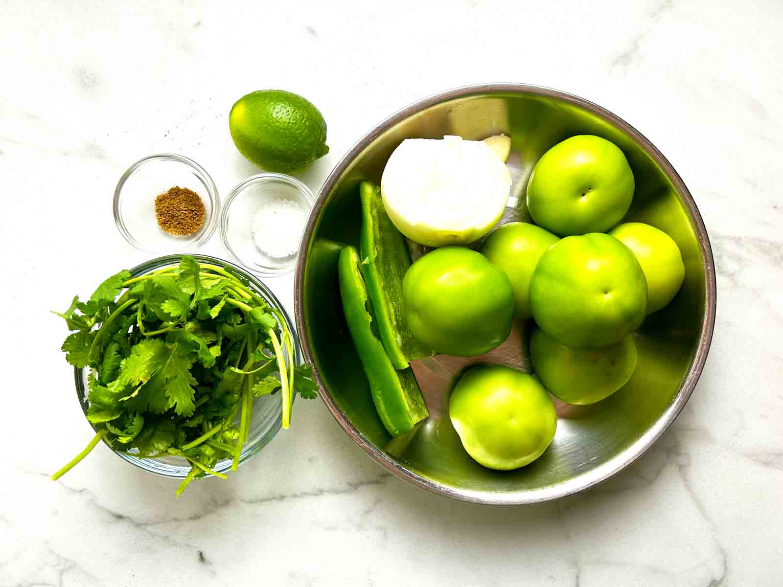 ingredients prepped in bowls.