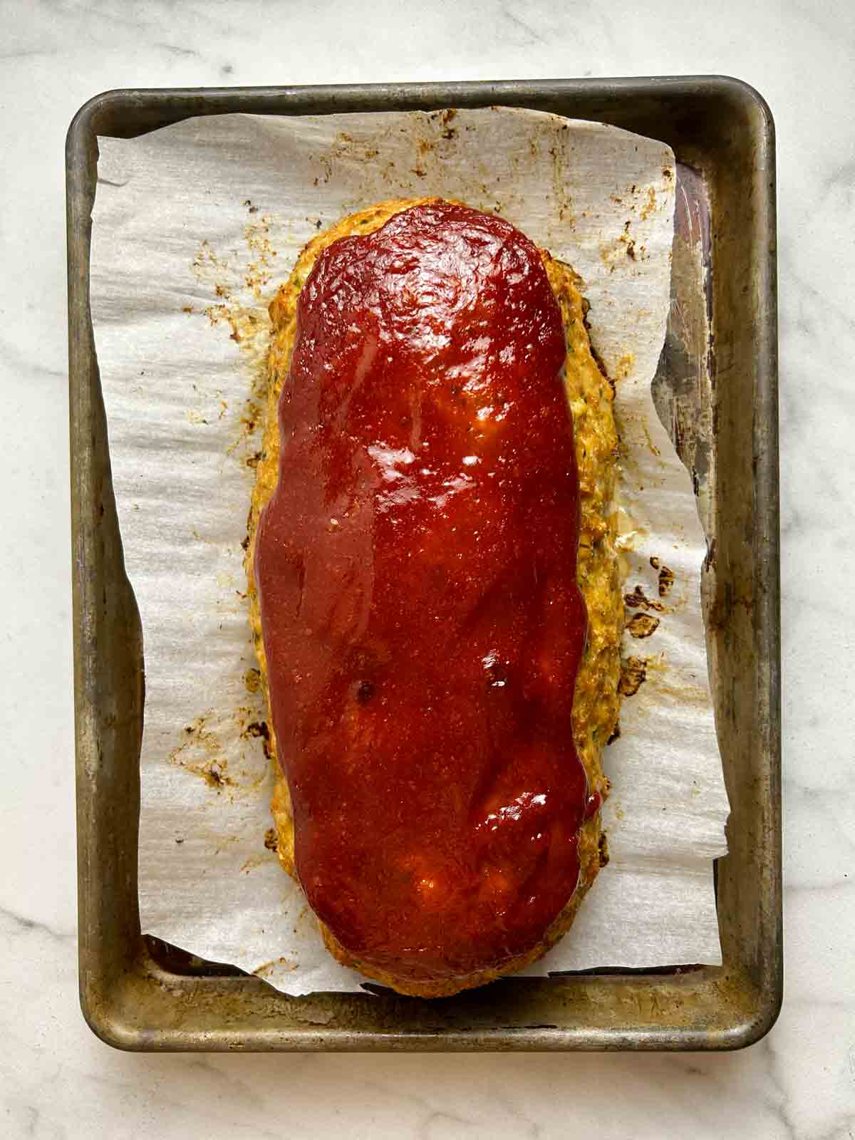 meatloaf after being baked.