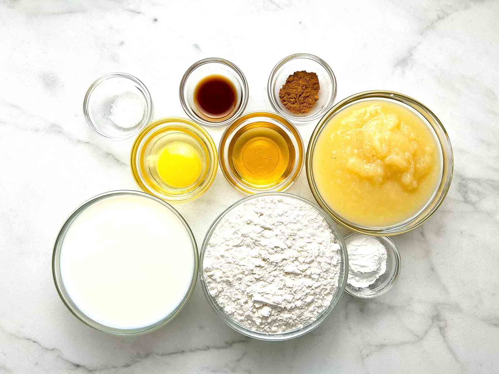 ingredients prepped in bowls.