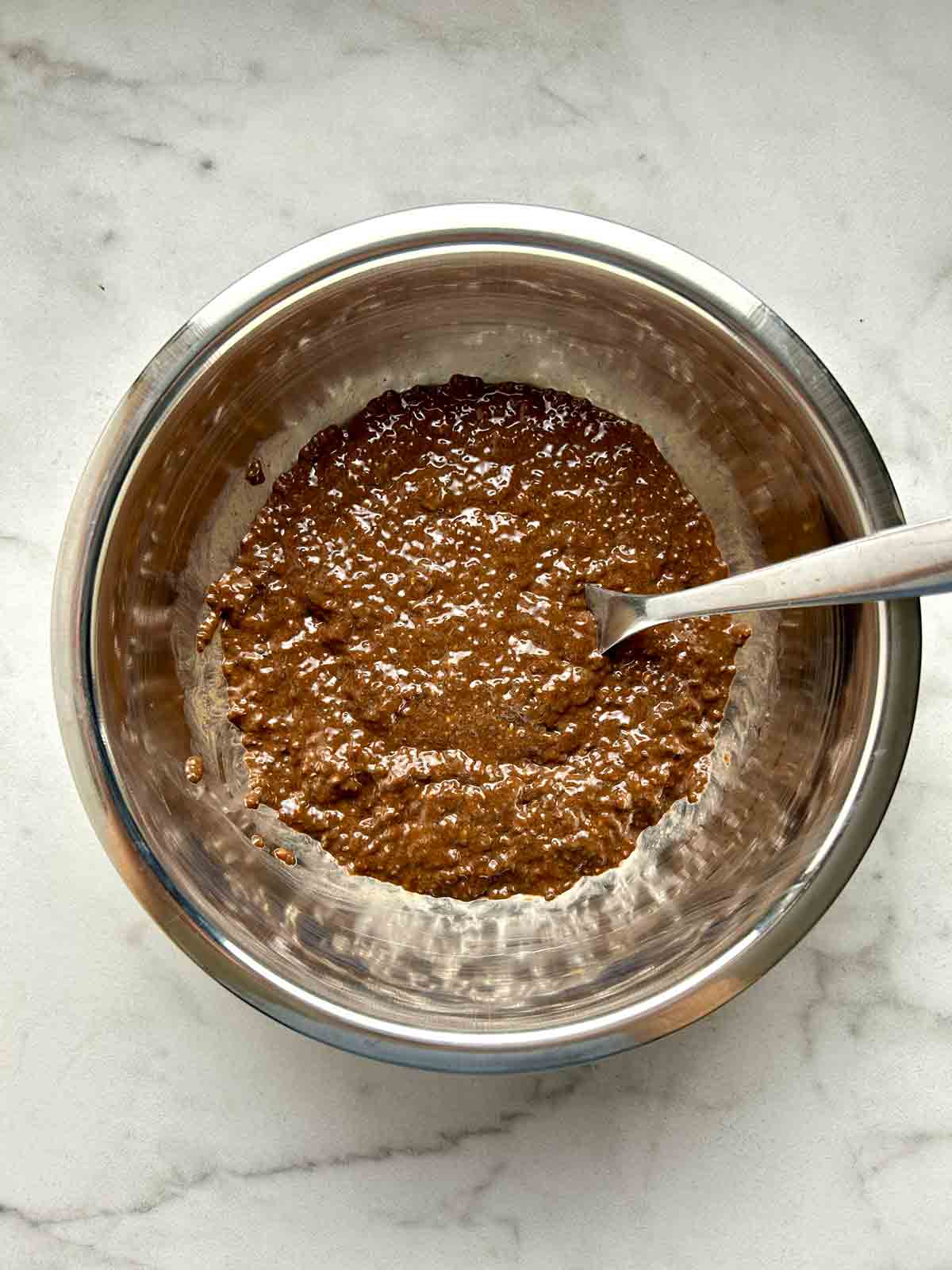 chia pudding after soaking overnight.