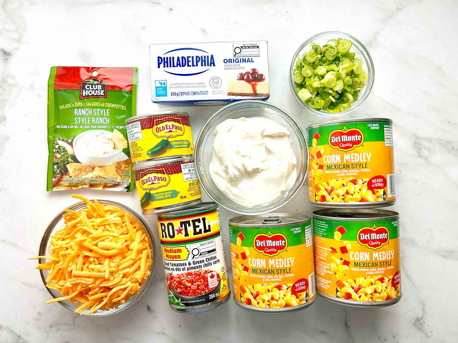 ingredients prepped in bowls.