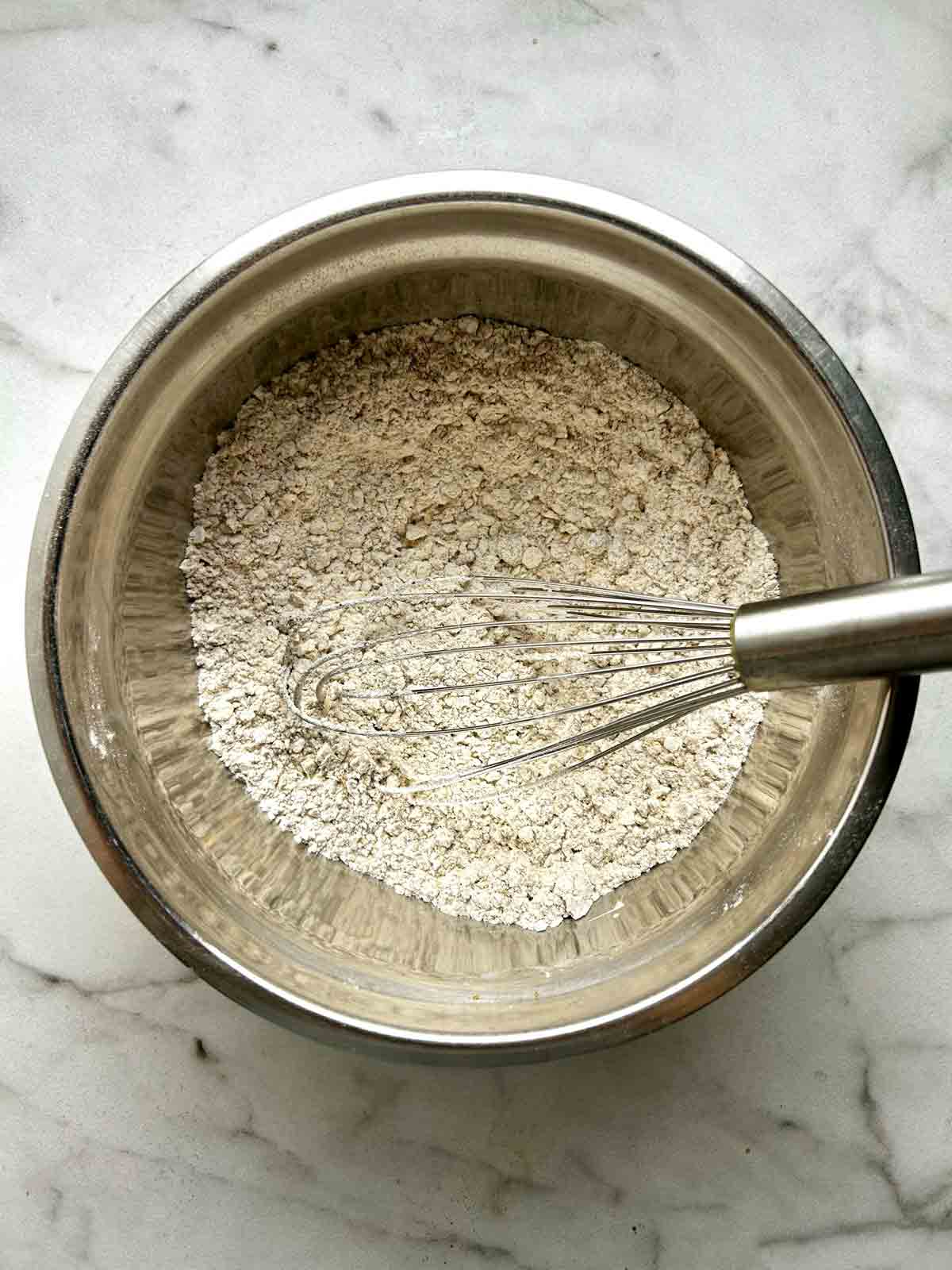 dry mixture in bowl.