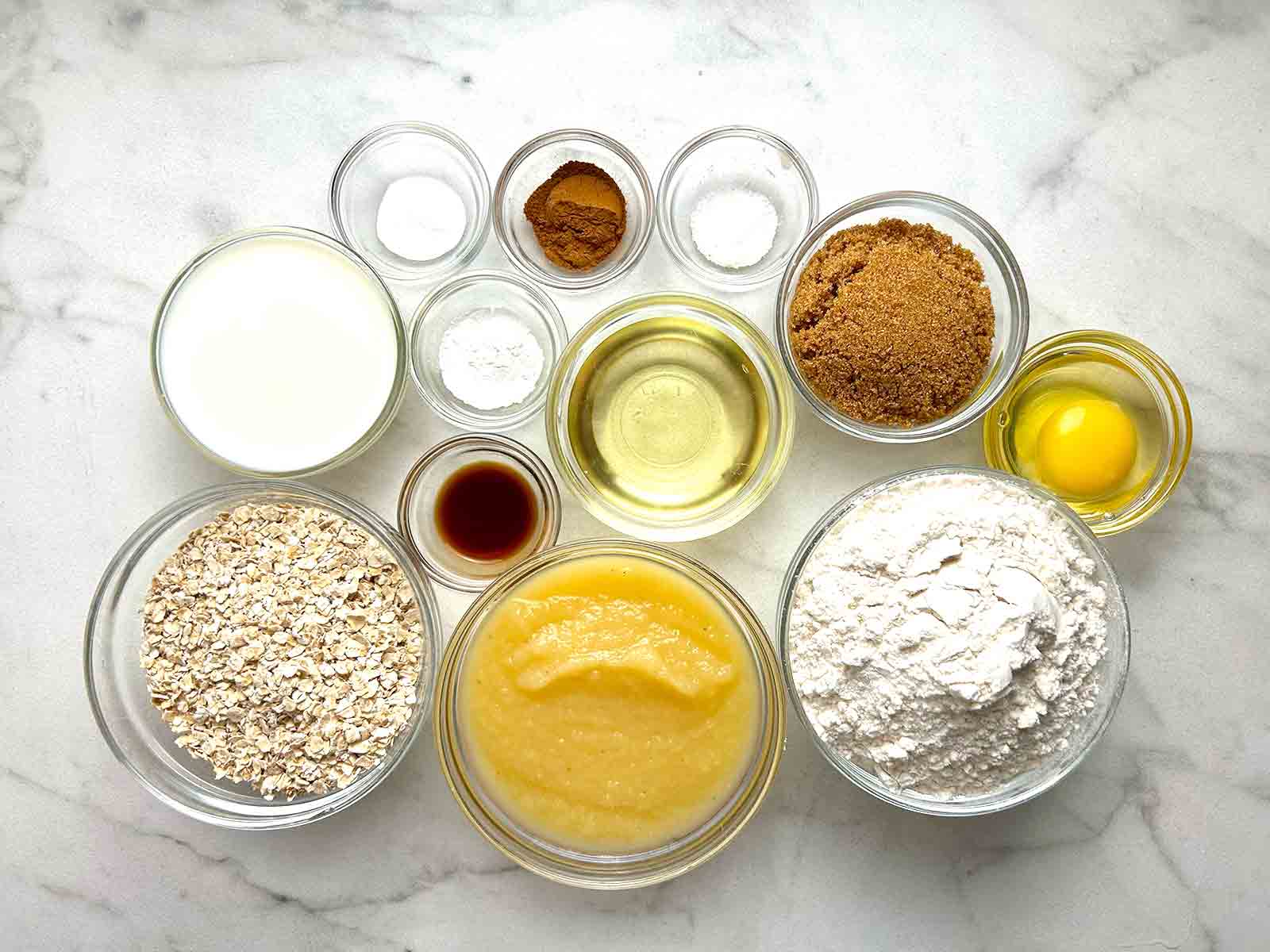 ingredients prepped in bowls.
