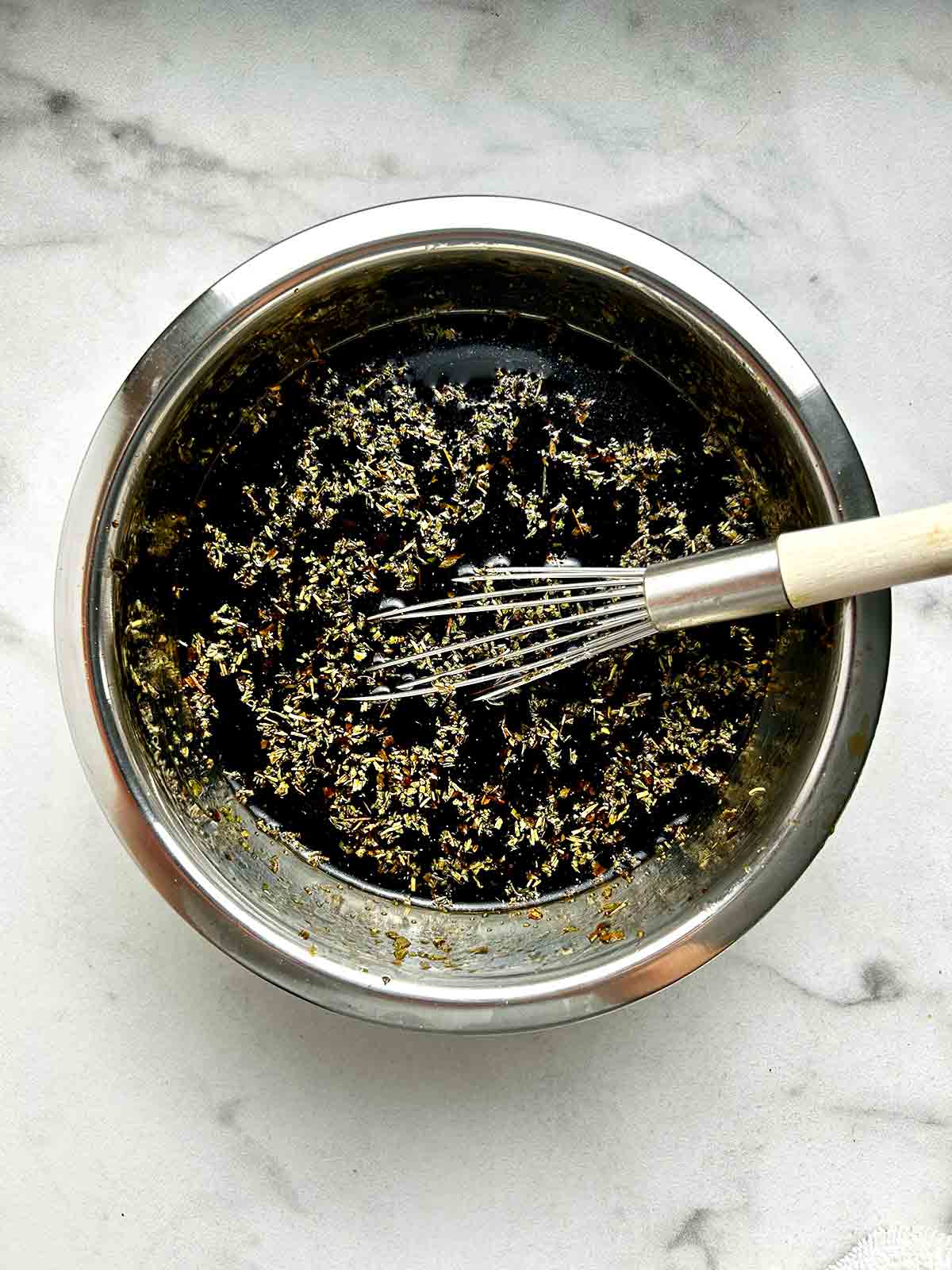 marinade whisked in bowl.