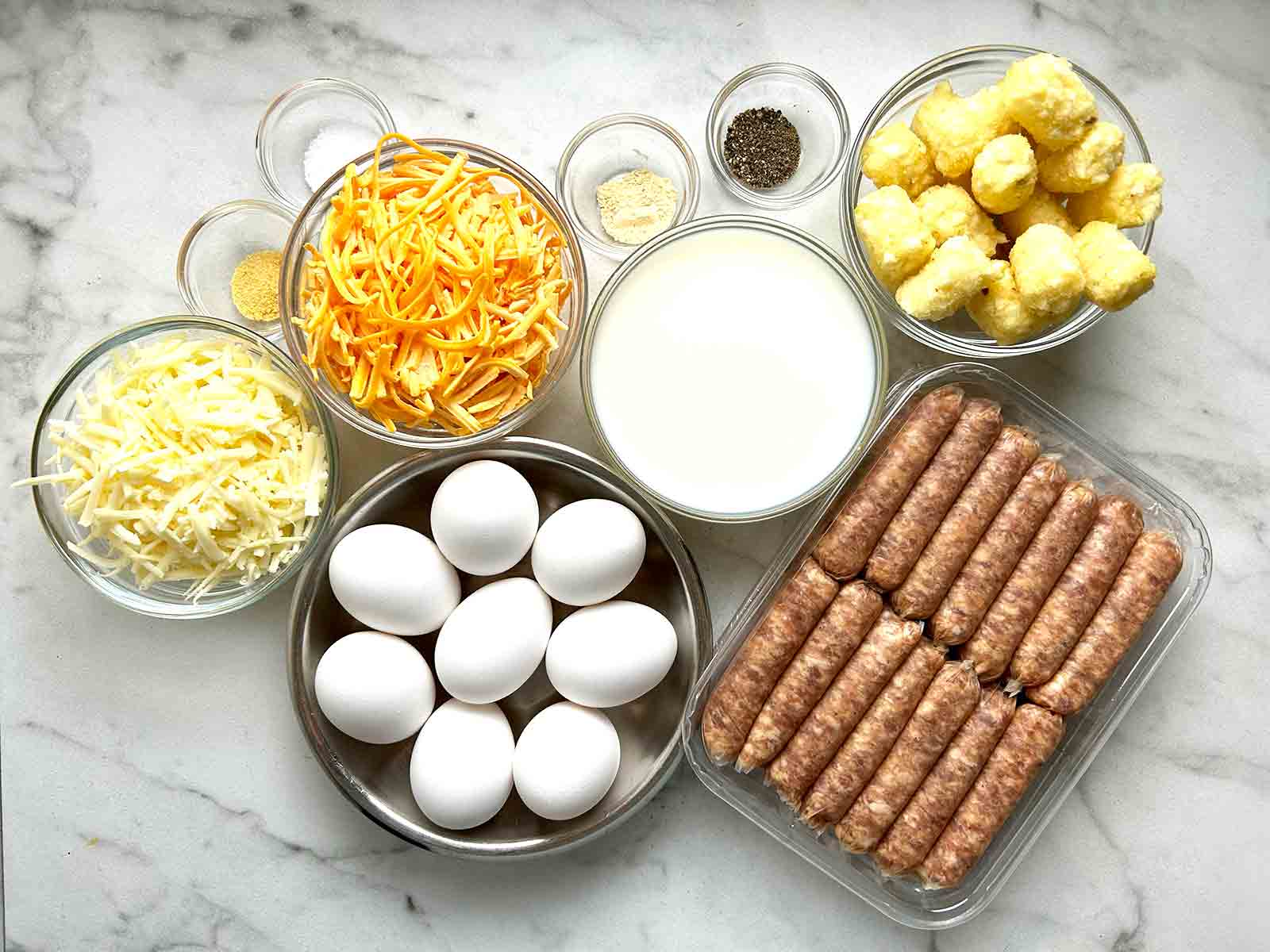 ingredients prepped in bowls.