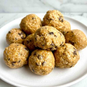 plate of protein balls.