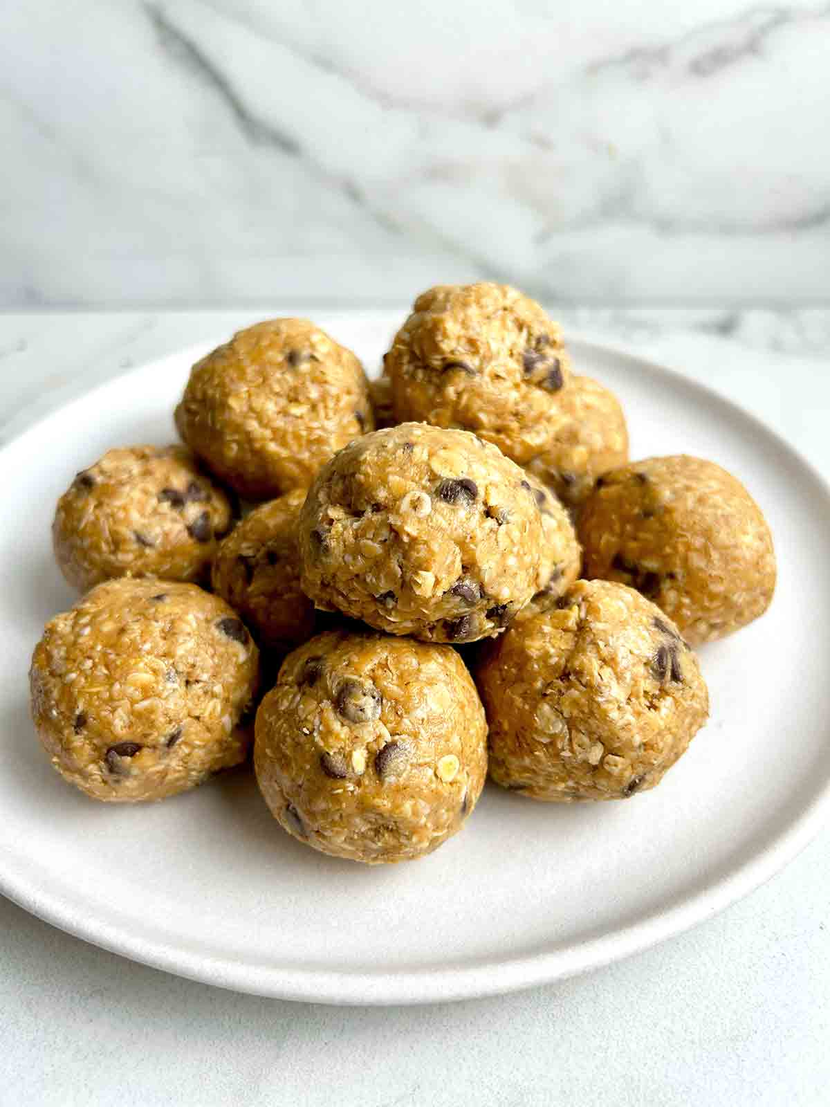 plate of protein balls.